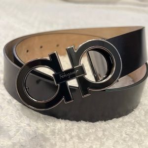 Salvatore Ferragamo, black belt, size 80